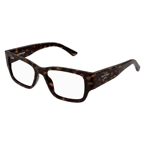 New Authentic  BALENCIAGA Havana Square BB0371O 002 Glasses Women - Picture 1 of 4